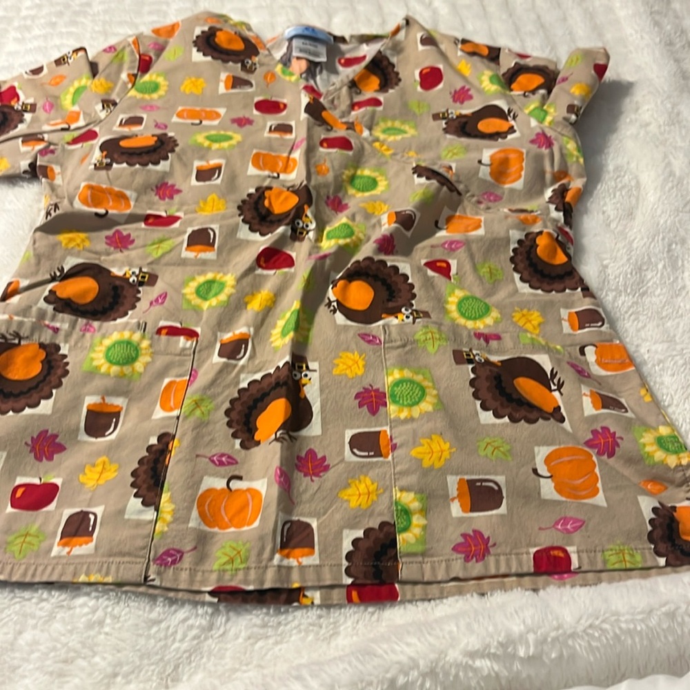 Thanksgiving scrub top